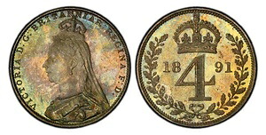 イギリス ヴィクトリア 1891年 マウンディセット。PCGS PL66-PL65（プルーフライク）S-3932