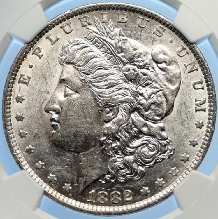 1882年 アメリカ合衆国 イーグルシルバー モルガン USドルコイン NGC i98379