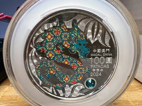 2024年 5オンス パース 龍年 銀貨 (BU)