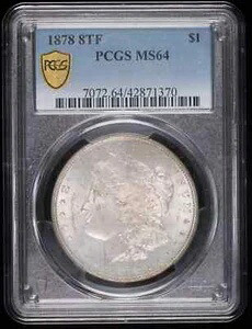 1878年 P モルガン銀貨 PCGS MS-64 8TF|WORLD RESOURCE【KING店】