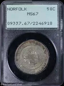 1936年 50セント ノーフォーク記念ハーフドル PCGS MS 67 | ラトラーホルダー 未流通|WORLD RESOURCE【KING店】