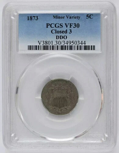 1873年 P ニッケルシールド PCGS VF-30 クローズド 3 DDO|WORLD RESOURCE【KING店】