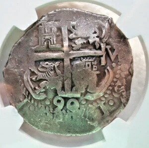 1690年ダブルデイトスペイン8レアルNGC AU詳細ボリビア｜WORLD RESOURCE【KING店】 307,395円