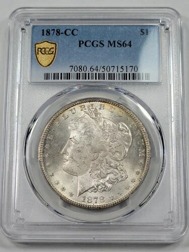 1878年CCモルガン銀貨 $1 PCGS MS64 カーソンシティキーデイト ナイス *J477|WORLD RESOURCE【KING店】