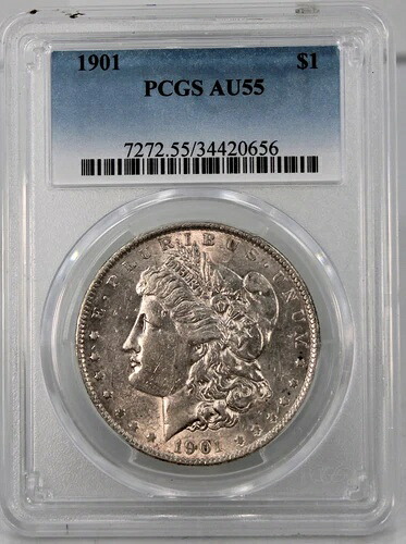 1901 年モルガン銀貨 - PCGS 認定 AU55 !!|WORLD RESOURCE【KING店】