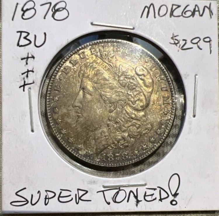 1878年初年度モルガン1ドル銀貨90%、非常に鮮明な色調、信じられないほどのディテール｜WORLD RESOURCE【KING店】