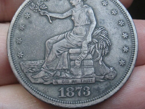 1873年CCシルバートレードドル - カーソンシティ、VF詳細｜WORLD RESOURCE【KING店】 295,515円