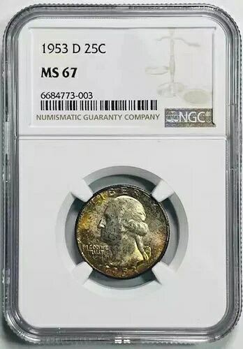 1953 D ワシントン クォーター NGC MS-67 すごい!|WORLD RESOURCE【KING店】