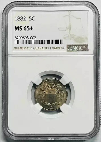 1882年製ニッケルシールド NGC MS-65+ プラス 美しい色調｜WORLD RESOURCE【KING店】