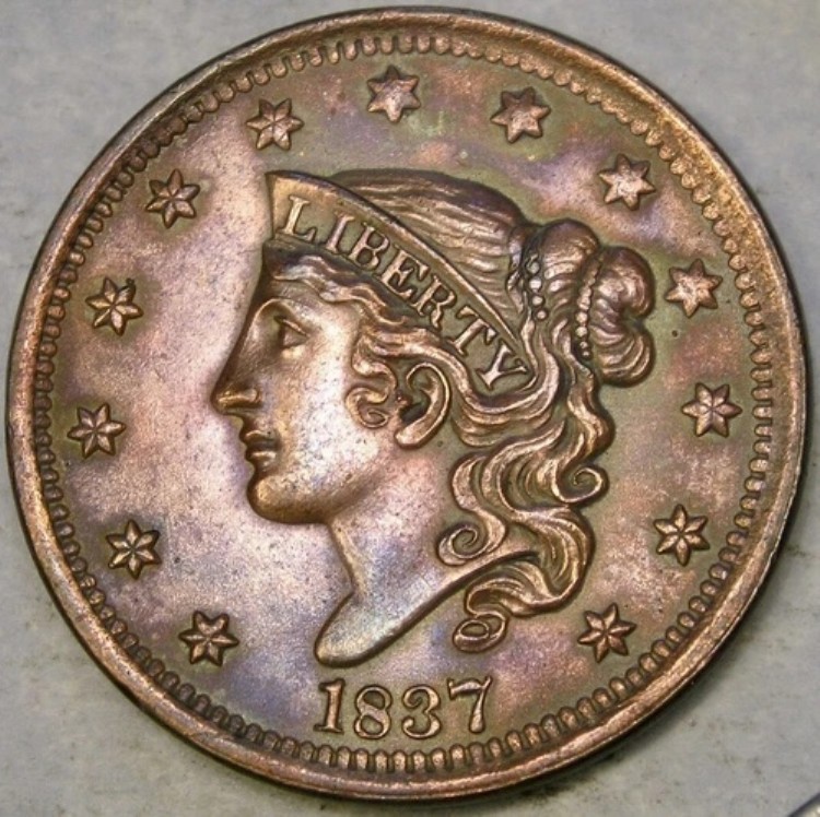 1837年 王冠頭 ラージセント 非常に魅力的 美しい 希少 38 ニューコム 10|WORLD RESOURCE【KING店】