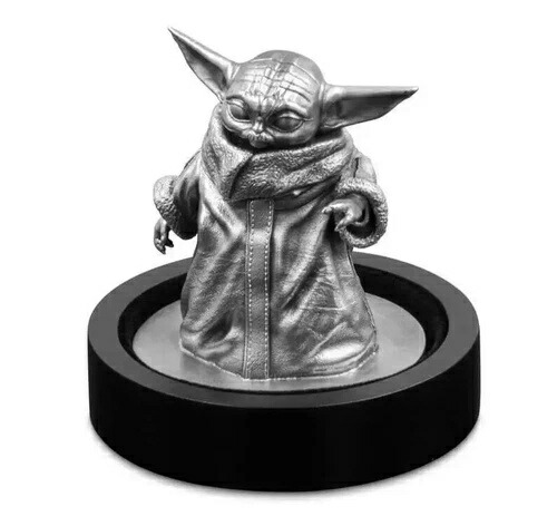チャイルド・グローグー ベビーヨーダ スターウォーズ ミニチュア像 150グラム 銀貨|WORLD RESOURCE【KING店】