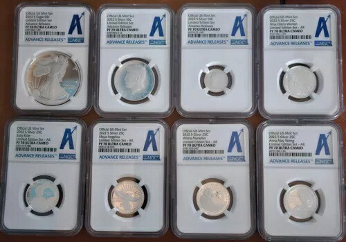 2022 S PF70 アドバンスリリース 限定版 シルバーセット NGC - アドバンスラベル (傷なし)｜WORLD RESOURCE【KING店】