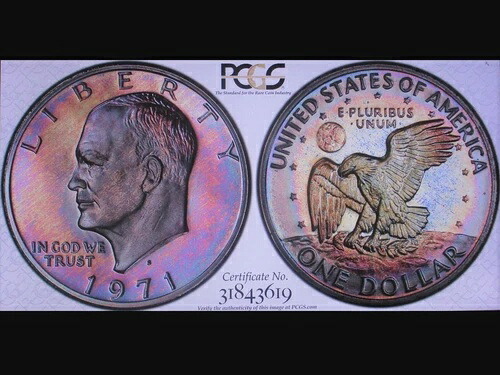 1971年 S アイゼンハワー ローポップ 19 ペグレッグ R PR68 カメオ FYOI デュアルトーン ジェム PCGS GS|WORLD RESOURCE【KING店】