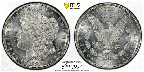 1883-S $1 PCGS AU58 モルガン銀貨 56017992|WORLD RESOURCE【KING店】