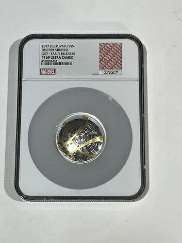 2017年 ツバル 2オンス シルバー 5ドル ドーム型コイン ドクターストレンジ マーベル NGC PF69UC 早期リリース｜WORLD RESOURCE【KING店】