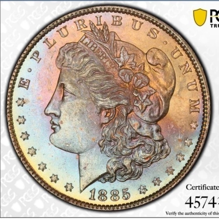 1885年 PCGS MS64 モルガン・ダラー 両面トナー|WORLD RESOURCE【KING店】