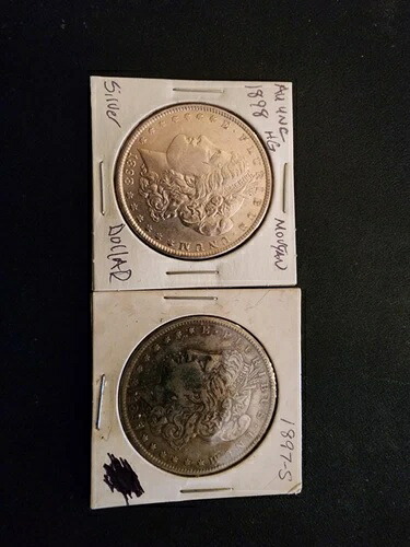 モーガン銀貨 1897-S トーン付き、1898年 未流通 高品位|WORLD RESOURCE【KING店】