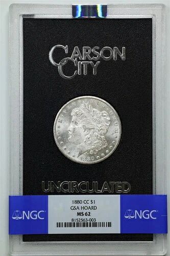 1880-CC $1 GSA モルガン銀貨 MS62 NGC 8152563-003 箱・鑑定書付き|WORLD RESOURCE【KING店】