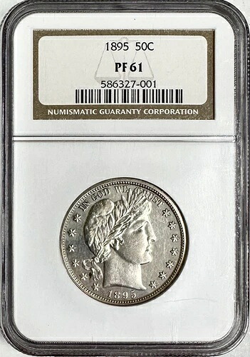 1895年 バーバー ハーフダラー プルーフ NGC PF61|WORLD RESOURCE【KING店】