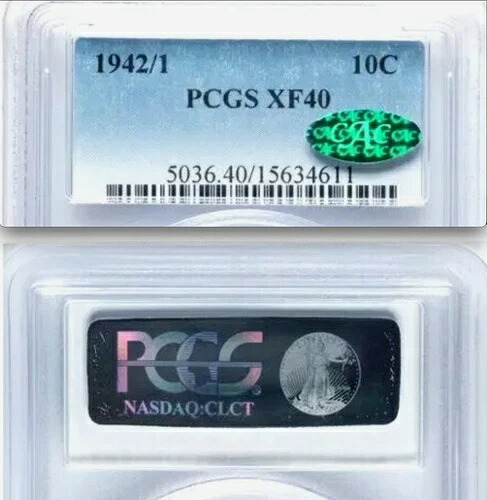 1942年1月 PCGS XF40 CAC VF35が大手ディーラーで1,004ドル!マーキュリーダイム|WORLD RESOURCE【KING店】
