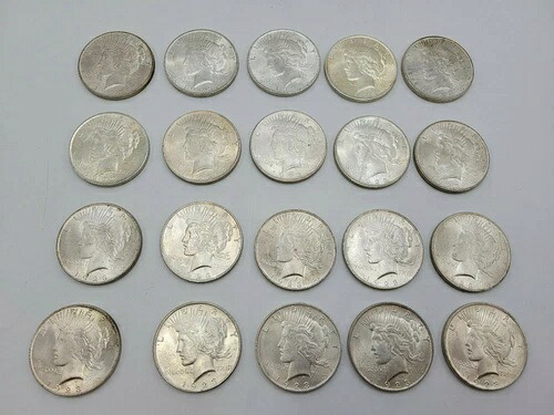 ?? (20) 1923-P ピース シルバー ドル 1 ドル US コイン フロスティ ラスター UNC BU|WORLD RESOURCE【KING店】