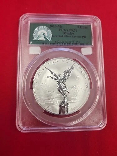 2020 Mo Libertad 5oz リバース プルーフ PCG Pr70#co20