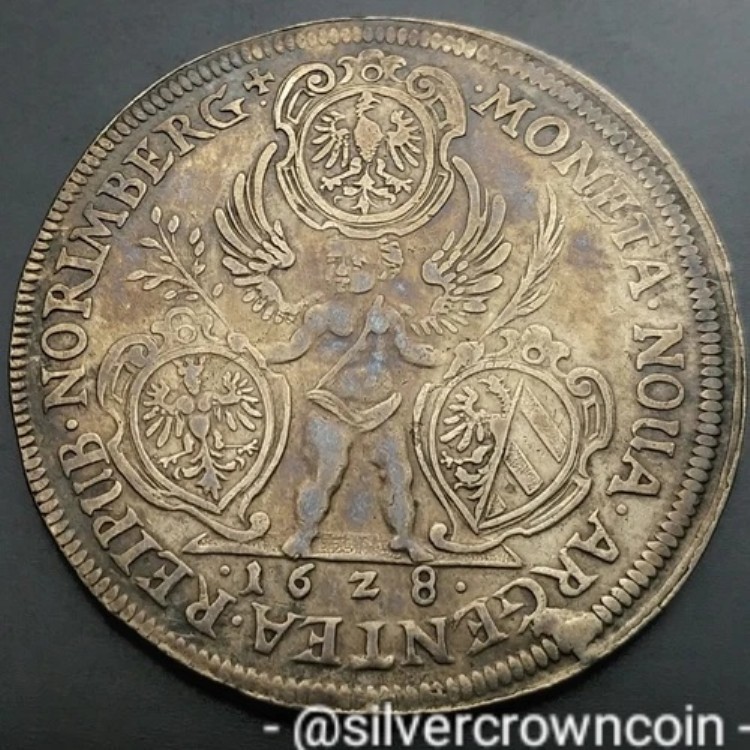 SCCニュルンベルク自由都市ターラー 1628+。ターラー銀貨。フェルディナント2世。DAV-5642。|WORLD RESOURCE【KING店】
