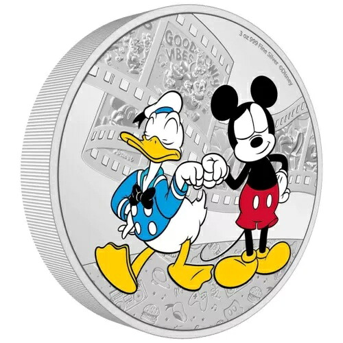 ディズニー? ミッキー? & ドナルド? 2023 - ニウエ - 3オンス PP カラーシルバーコイン -｜WORLD RESOURCE【KING店】