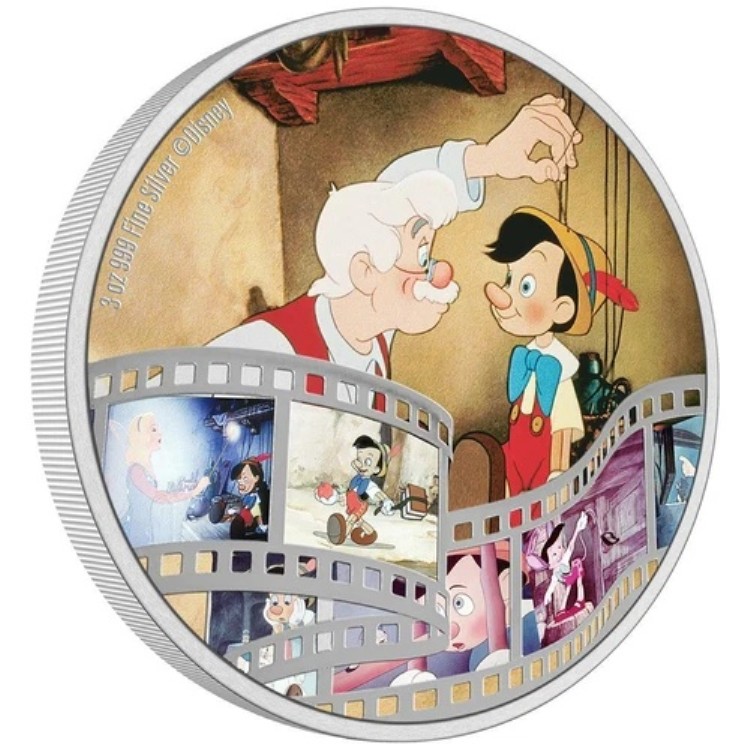 ピノキオ? ディズニー? シネママスターピース シルバーコイン (第1回) 2022年 - ニウエ - 3オンス PP-｜WORLD RESOURCE【KING店】