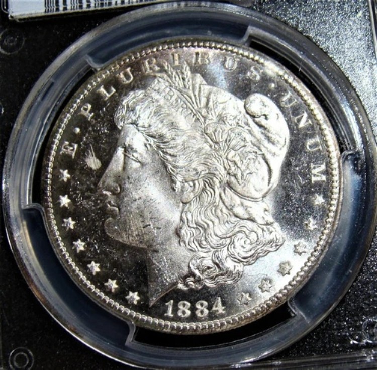 1884-CC $1 MS64 ディープミラー プルーフライク PCGS。