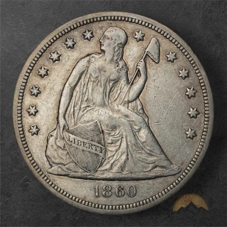 1860-O 自由の女神像 銀貨 1ドル - ニューオーリンズ