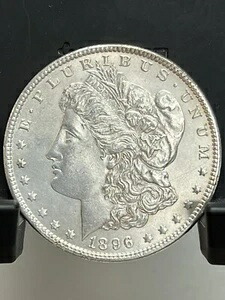 1896-P モルガン シルバー ダラー ジェムブリリアント アンサーキュレート ミントステート DMPL CW ラスター