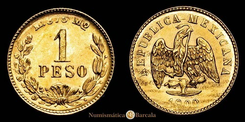 メキシコ 1 ペソ (1,69g) 1900 メキシコ KM-410.5 SC