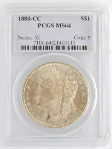 アメリカ合衆国 1880-CC 1ドル モルガン・ダラー 90% シルバー カーソンシティ PCGS MS64 コイン