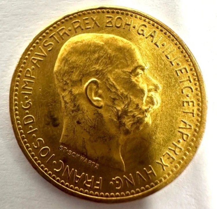 楽天市場】オーストリアフランツ・ヨーゼフ1世 100クローネ金貨