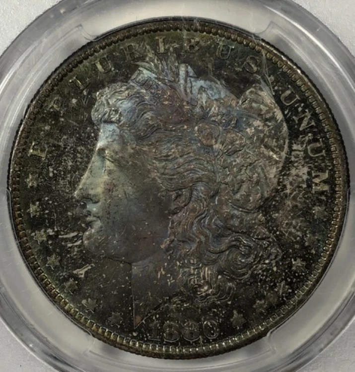 1880年代-S モーガンシルバー 1ドル。PCGS MS66。美しいオリジナルの色調。｜WORLD RESOURCE【KING店】