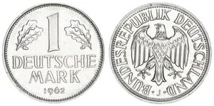 Frg 1 マーク 1962 J ラック貨幣、ランドシュリフトなし、オースランド-ロンド Xf-Bu 91901｜WORLD RESOURCE【KING店】