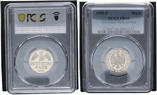 Frg 1マーク 1955 F通貨 PR66 プルーフ 112562
