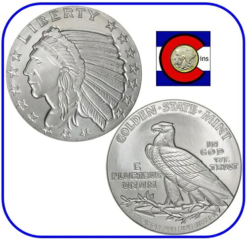GSMのIncuse Indian Silver 1オンスBU地金ラウンド - 20ラウンドのチューブ｜WORLD RESOURCE【KING店】