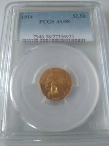1914年 $2.50 PCGS AU58 クォーターイーグル金貨|WORLD RESOURCE【KING店】