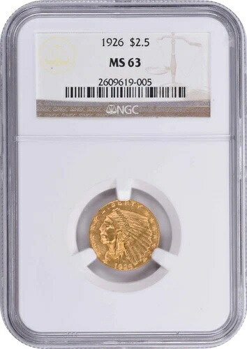 1926年 2.50ドル 金貨 インディアン MS63 NGC｜WORLD RESOURCE【KING店】 711,700円