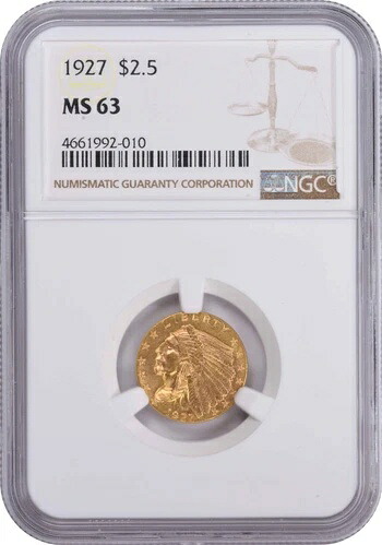 1927年 2.50ドル 金貨 インディアン MS63 NGC｜WORLD RESOURCE【KING店】 711,700円