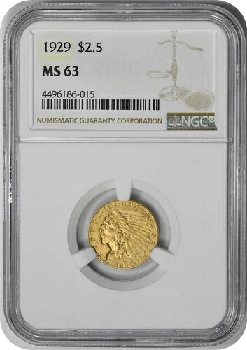 1929年 2.50ドル 金貨 インディアン MS63 NGC｜WORLD RESOURCE【KING店】 711,700円