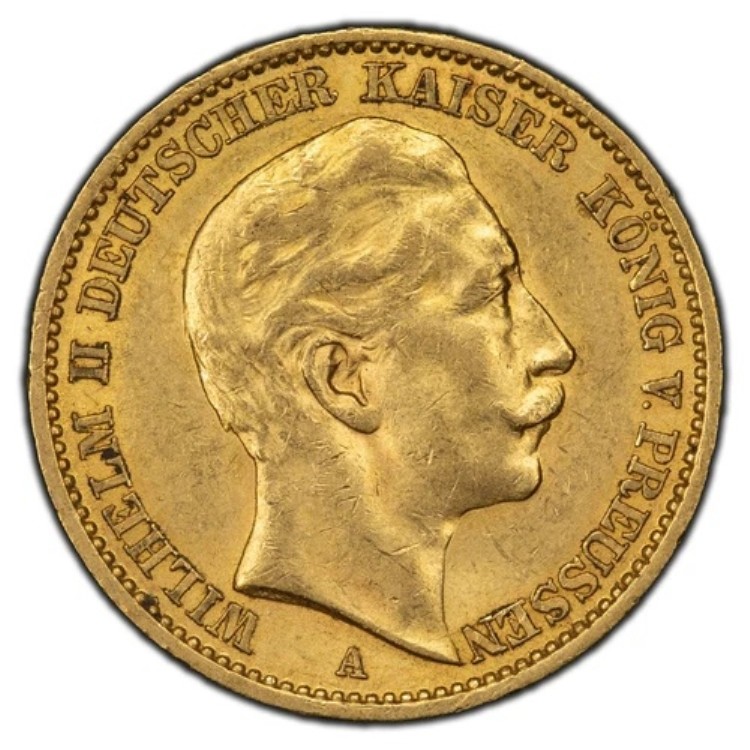 楽天市場】ドイツ プロイセン ヴィルヘルム1世 20マルク金貨 1873年