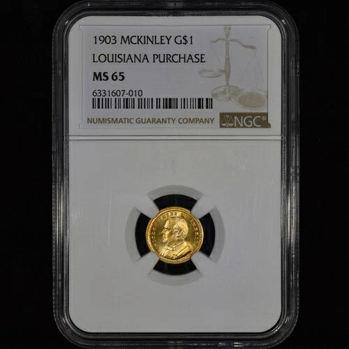 1903年 マッキンリー金貨 1ドル記念 ? NGC MS-65 ? ルイジアナ購入ドル硬貨｜WORLD RESOURCE【KING店】