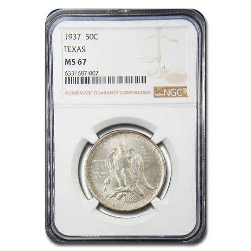 1937年テキサス州建国100周年記念ハーフドル MS-67 NGC|WORLD RESOURCE【KING店】