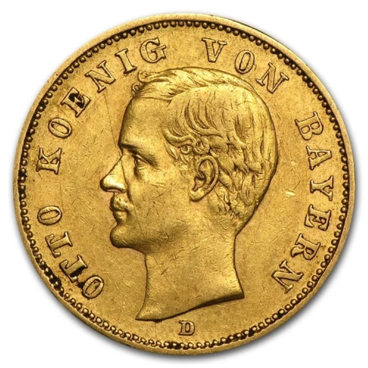 1895-1913 ドイツ 金 20 マルク バイエルン オットー 平均円|WORLD RESOURCE【KING店】