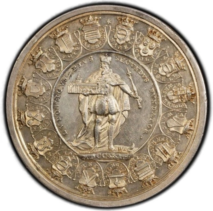 1724年、ヒルデスハイム（司教区）。銀製「Sede Vacante（空位）」メダル。（41.74グラム）PCGS AU+｜WORLD RESOURCE【KING店】