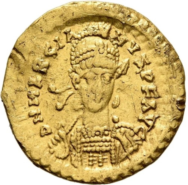 マルキアヌス帝（450-457年）東ローマ皇帝ソリドゥス金貨、フン族/カルケドン王国