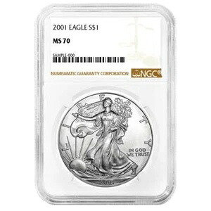 2001年 1ドル 1オンス アメリカンシルバーイーグル NGC MS70 ブラウンラベル｜WORLD RESOURCE【KING店】